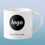 Simple Logo And Text Business Espresso Cup at Zazzle