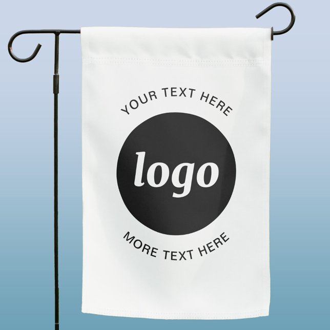 Simple Logo and Text Business Garden Flag (Logo with text business promotional flag)