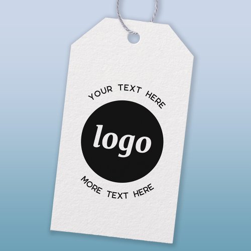 Simple Logo and Text Business Gift Tags