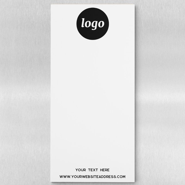 Simple Logo and Text Business Magnetic Notepad (Logo with custom text business promotional magnetic notepad)