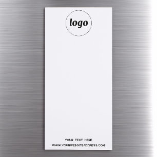 Simple Logo and Text Business Magnetic Notepad