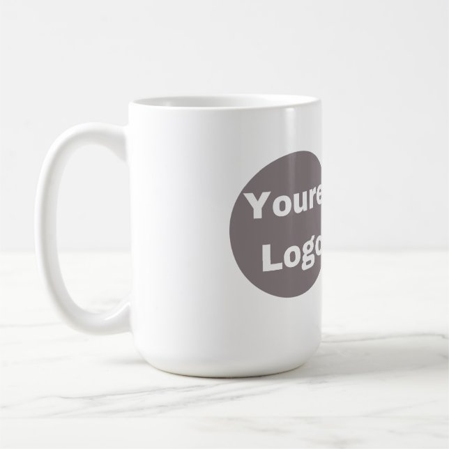 Simple Logo and Text Business  personallze Coffee Mug (Left)