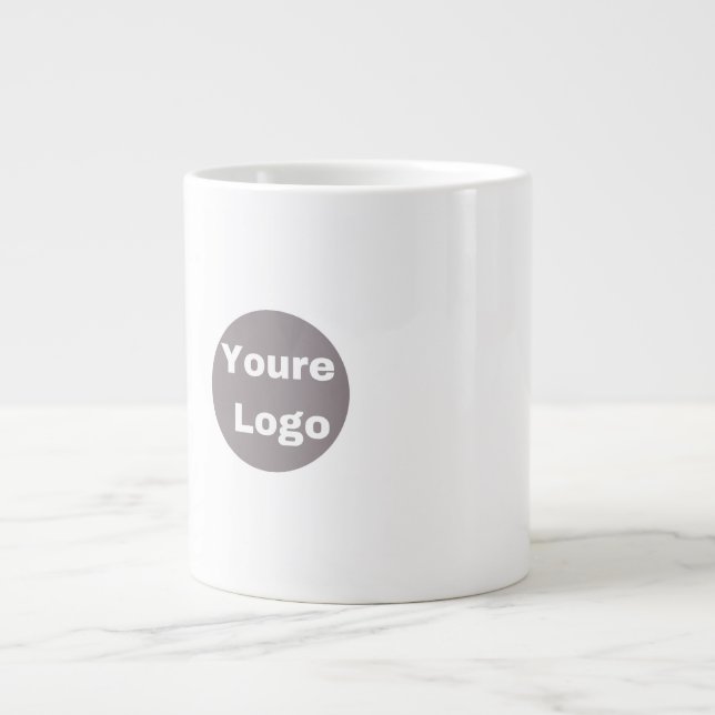 Simple Logo and Text Business  personallze Giant Coffee Mug (Front)