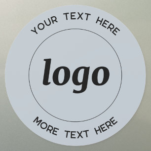 Simple Logo and Text Business Powder Blue Car Magnet