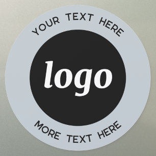 Simple Logo and Text Business Powder Blue Car Magnet