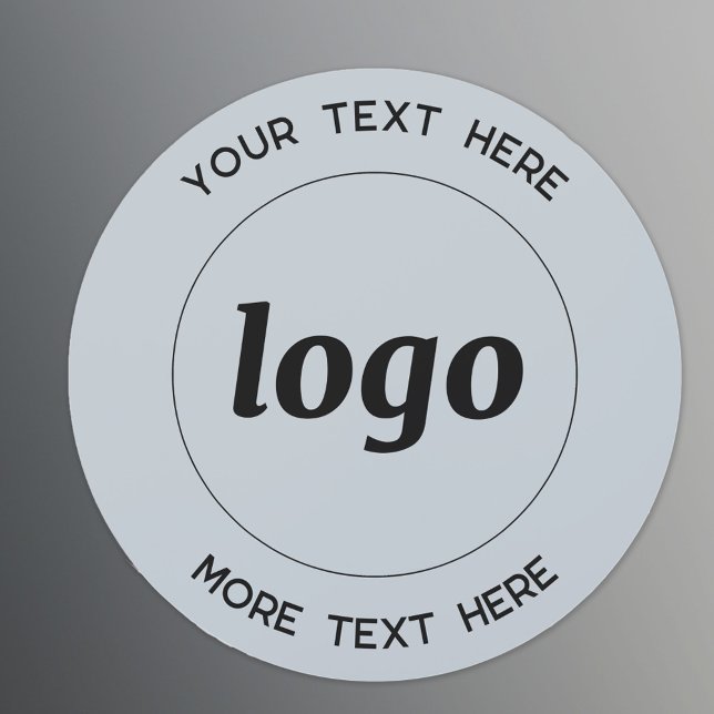 Simple Logo and Text Business Powder Blue Car Magnet (Simple logo with text dusty powder blue business promotional car magnet)