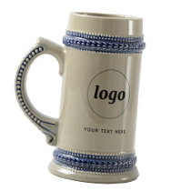 Simple Logo and Text Business Promotional Beer Stein