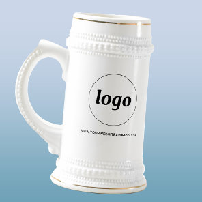 Simple Logo and Text Business Promotional Beer Stein