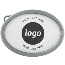 Simple Logo and Text Business Promotional Belt Buckle
