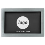 Simple Logo and Text Business Promotional Belt Buckle<br><div class="desc">Simple logo and custom text business promotional design.  Replace the logo and text with your own to customize.  Wear them yourself,  give them to your employees and co-workers as uniform,  sell them to customers and clients or give them away as promotional merchandise to inspire customer loyalty.</div>