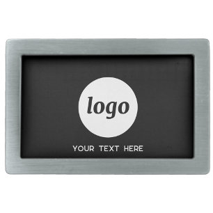 Simple Logo and Text Business Promotional Belt Buckle