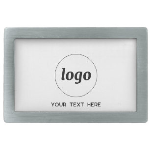 Simple Logo and Text Business Promotional Belt Buckle