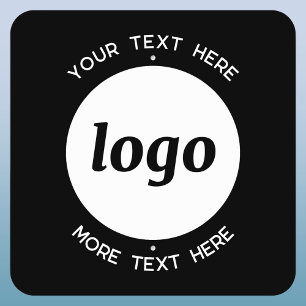 Simple Logo and Text Business Promotional Black Metal Sign