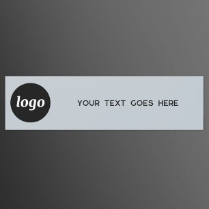 Simple Logo and Text Business Promotional Blue Car Magnet