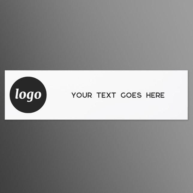 Simple Logo and Text Business Promotional Car Magnet (Simple logo with custom text business promotional car magnet)