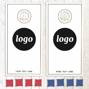 Simple Logo and Text Business Promotional Cornhole Set