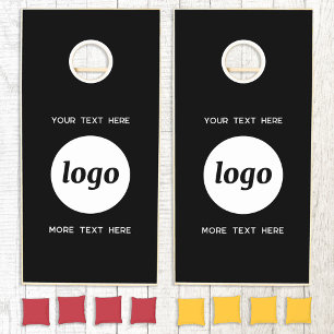 Simple Logo and Text Business Promotional Cornhole Set