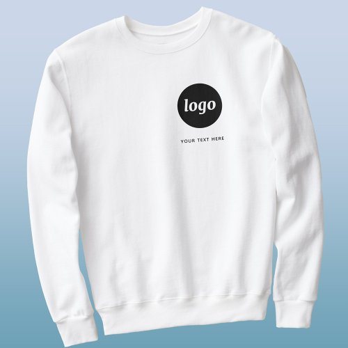 Simple Logo and Text Business Promotional Crest Sweatshirt