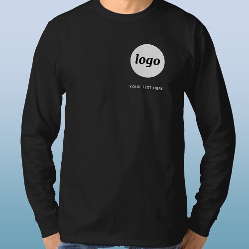 Simple Logo and Text Business Promotional Crest T_Shirt