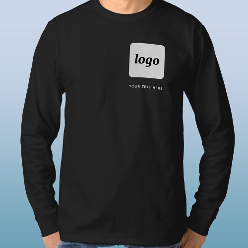 Simple Logo and Text Business Promotional Crest T_Shirt