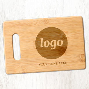 Simple Logo and Text Business Promotional Engraved Cutting Board