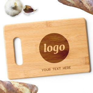 Simple Logo and Text Business Promotional Engraved Cutting Board