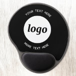 Simple Logo and Text Business Promotional Gel Mouse Pad<br><div class="desc">Simple logo and custom text for your business.  Replace the logo and text with your own to customize,  and remove any of the text if you prefer.  Minimalist and professional to reflect your brand.</div>