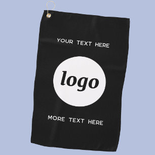 Simple Logo and Text Business Promotional Golf Towel