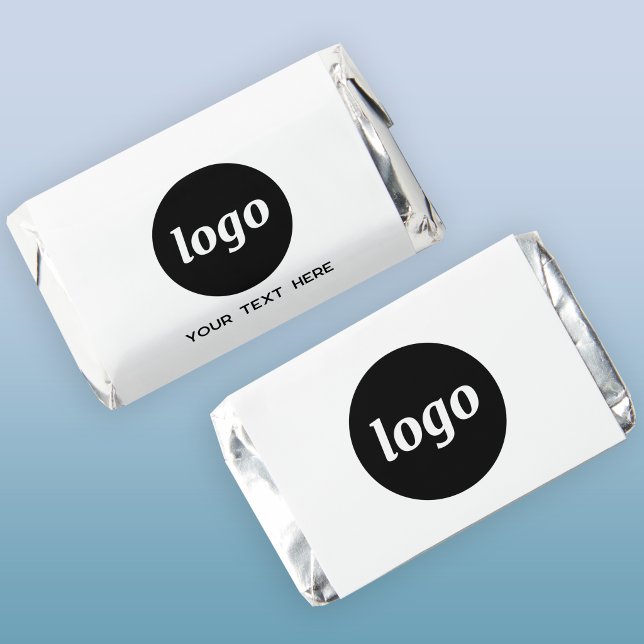Simple Logo and Text Business Promotional Hershey's Miniatures (Logo and custom text business promotional Hershey's Miniature chocolates)