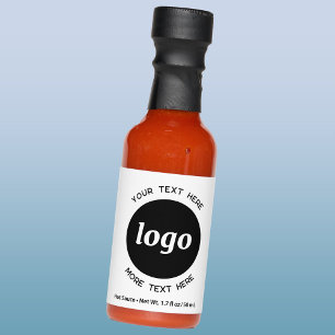 Simple Logo and Text Business Promotional Hot Sauces