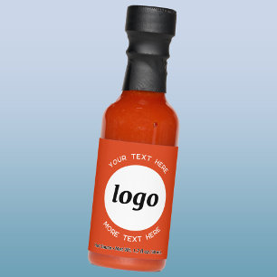 Simple Logo and Text Business Promotional Hot Sauces