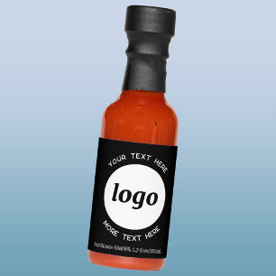 Simple Logo and Text Business Promotional Hot Sauces