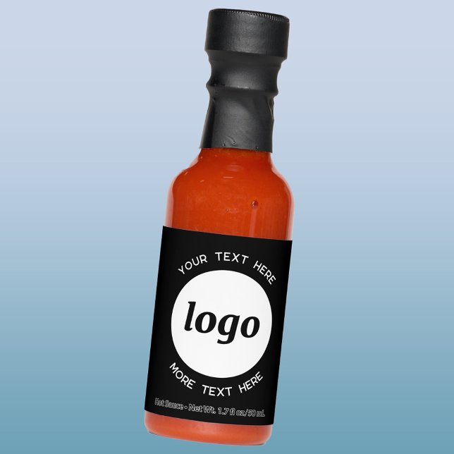 Simple Logo and Text Business Promotional Hot Sauces (Logo with custom text promotional business hot sauce)