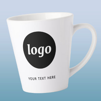 Simple Logo and Text Business Promotional Latte Mug