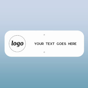 Simple Logo and Text Business Promotional Metal Sign