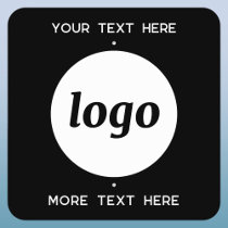 Simple Logo and Text Business Promotional Metal Sign