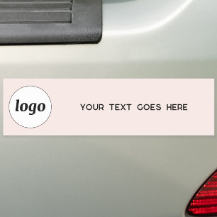 Simple Logo and Text Business Promotional Pink Car Magnet