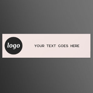 Simple Logo and Text Business Promotional Pink Car Magnet
