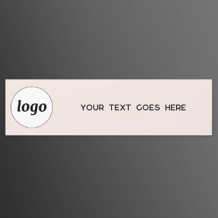 Simple Logo and Text Business Promotional Pink Car Magnet