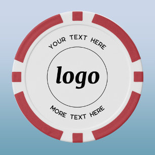 Simple Logo and Text Business Promotional Poker Chips