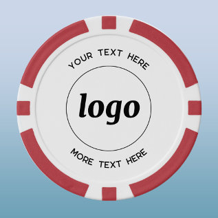 Simple Logo And Text Business Promotional Poker Chips at Zazzle
