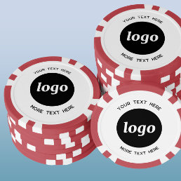 Simple Logo and Text Business Promotional Poker Chips