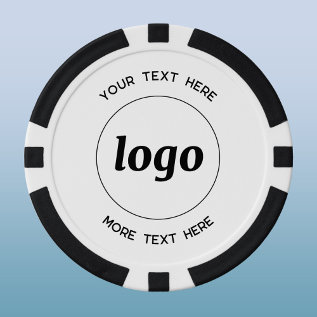 Simple Logo And Text Business Promotional Poker Chips at Zazzle