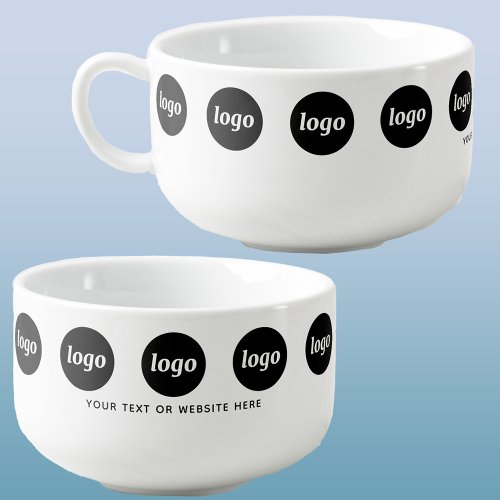 Simple Logo and Text Business Promotional Soup Mug