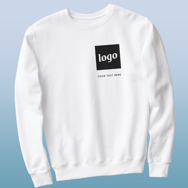 Simple Logo and Text Business Promotional Sweatshirt (Logo and custom text business promotional sweatshirt)