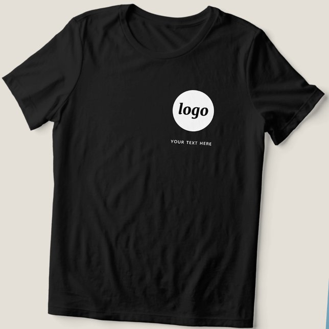 Simple Logo and Text Business Promotional Tri-Blend Shirt (Simple logo with custom text business branding promotional t-shirt)