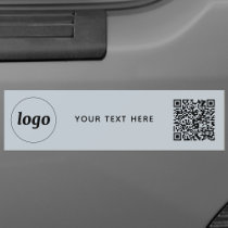 Simple Logo and Text Business QR Code Promotional Bumper Sticker