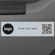 Simple Logo and Text Business QR Code Promotional Bumper Sticker