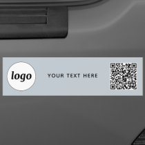 Simple Logo and Text Business QR Code Promotional Bumper Sticker