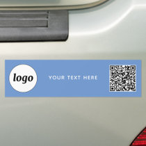 Simple Logo and Text Business QR Code Promotional Bumper Sticker